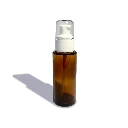 FRASCO AMBAR 50ml CON DISPENSADOR PLATEADO.webp